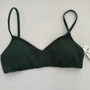 NWT Aerie Bikini Top with a faux crochet style